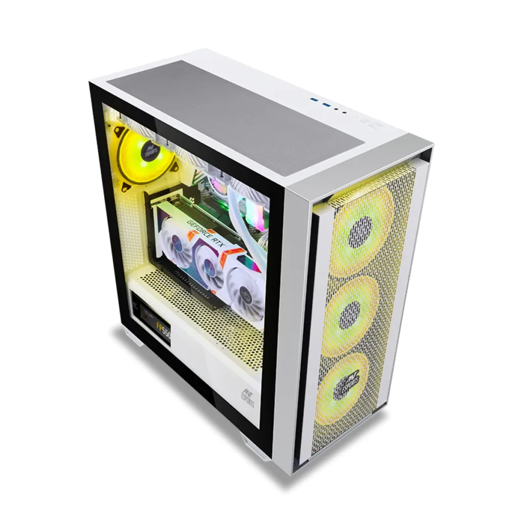 Ant Esports 690 Air White Mid Tower ARGB Gaming Cabinet
