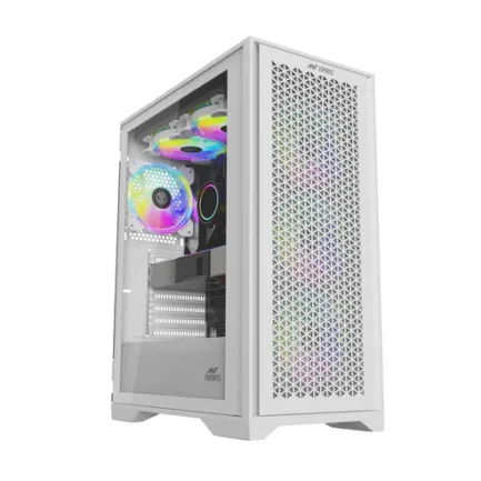 ANT ESPORTS ICE-4000RGB MID TOWER GAMING CABINET (WHITE)