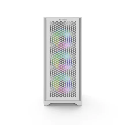 RGB MID TOWER GAMING CABINET WHITE