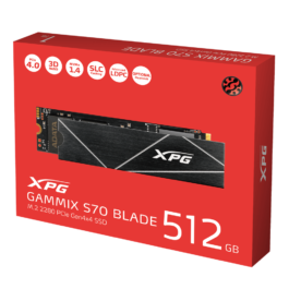 Adata XPG GAMMIX 512GB S70 BLADE PCIe Gen4x4 M.2 2280 Solid State Drive