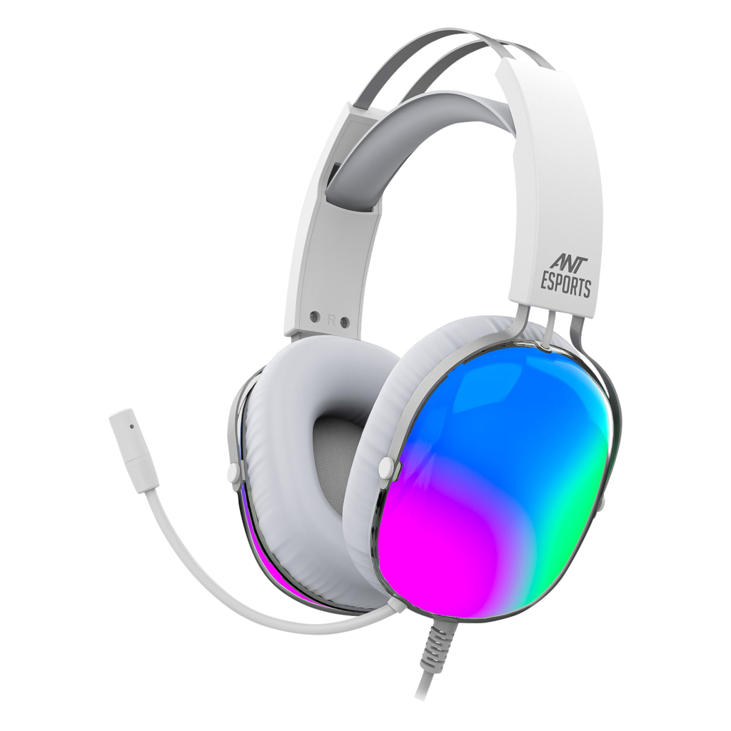 Ant Esports H1150 Pro Auto RGB Gaming Headset White